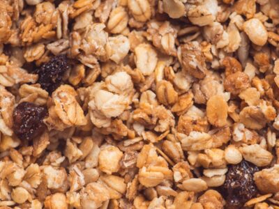 Glace à l'avoine et aux raisins secs